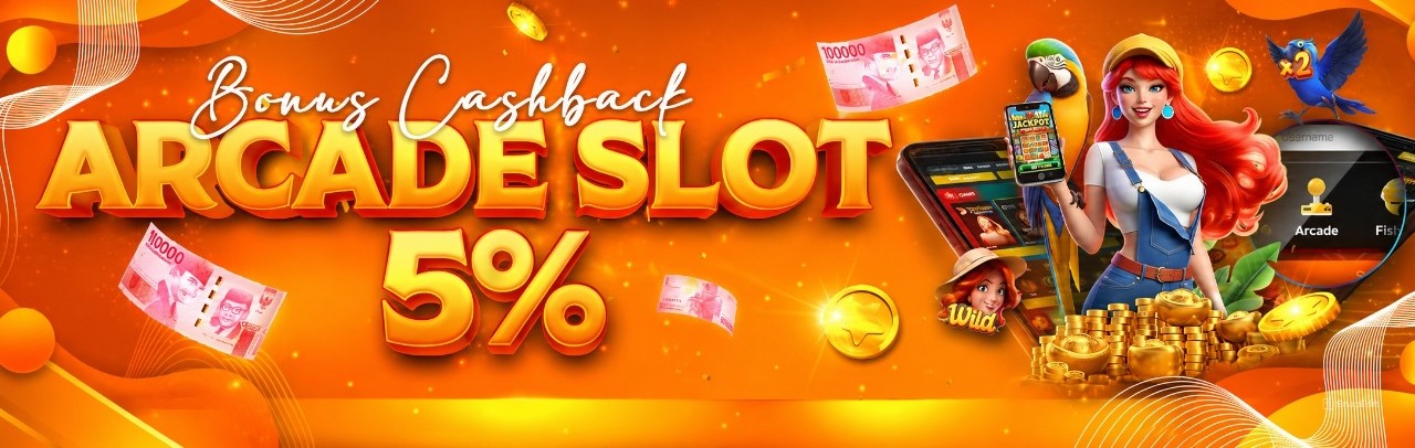 BONUS CASHBACK ARCADE GAMES 5%